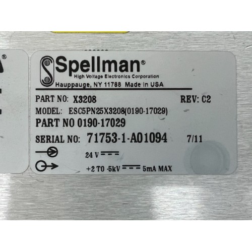 AMAT 0190-17029 Spellman X3208 ESC HV Module